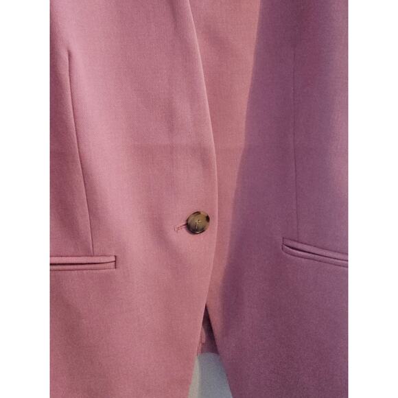 Ann Taylor Cut away blazer bi stretch suiting collection pink blazer sz 6 - Picture 7 of 9